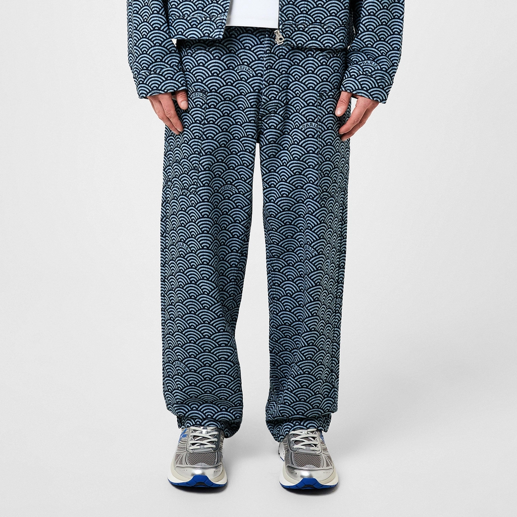 Kenzo Knzo Seigaiha Jeans - Blue Denim