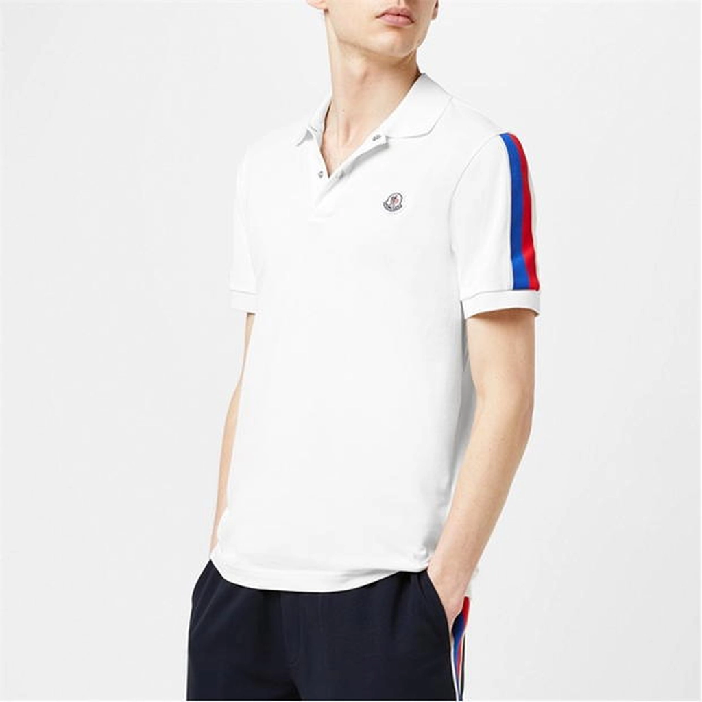 Moncler Tape Polo Shirt - White
