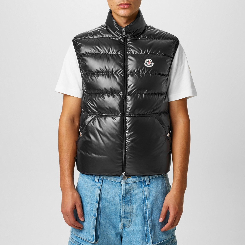 Moncler Aube Zipped Padded Vest - Black 999