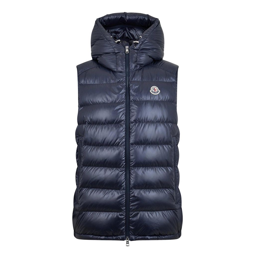 Moncler Barant Double Hood Down Gilet - Blue 779