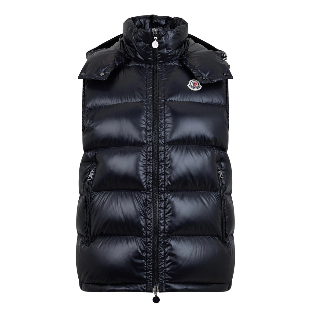 Moncler Bormes Hooded Down Gilet - Black 999