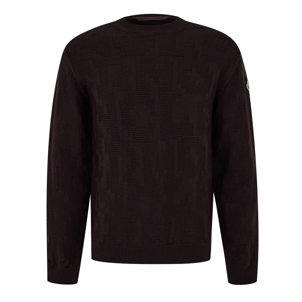 Moncler Logo Knit - Dark Brown 687