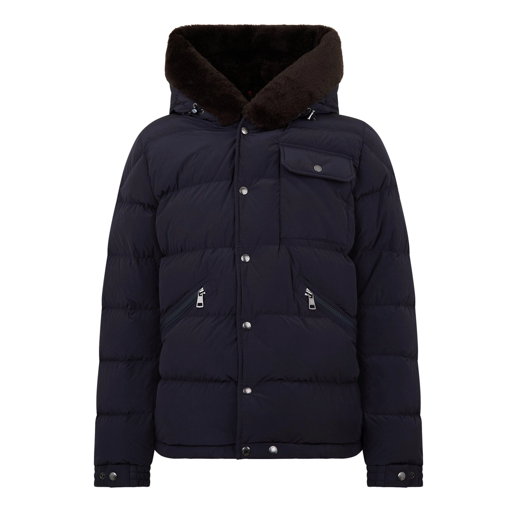 Moncler Marcelettes Short Down Puffer Jacket - Navy 778