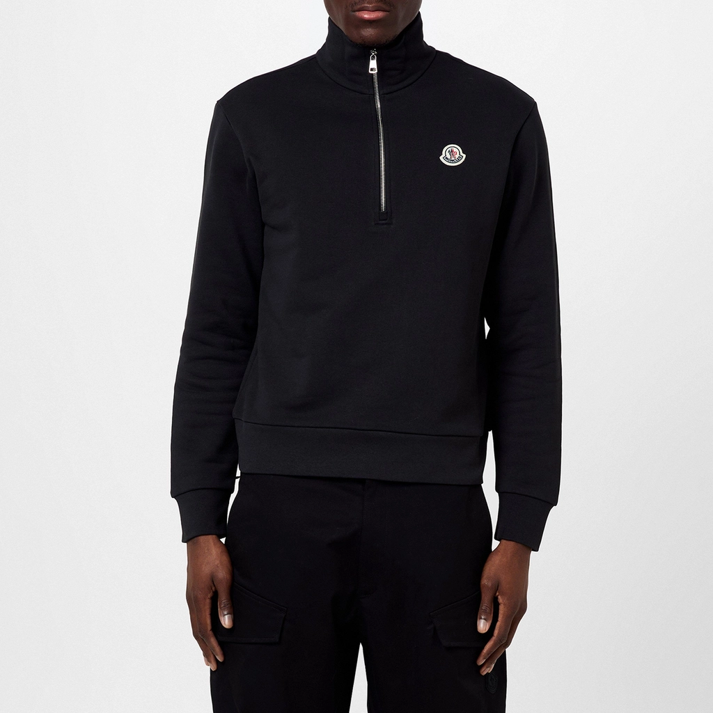 Moncler Quarter Zip Sweater - Black 998