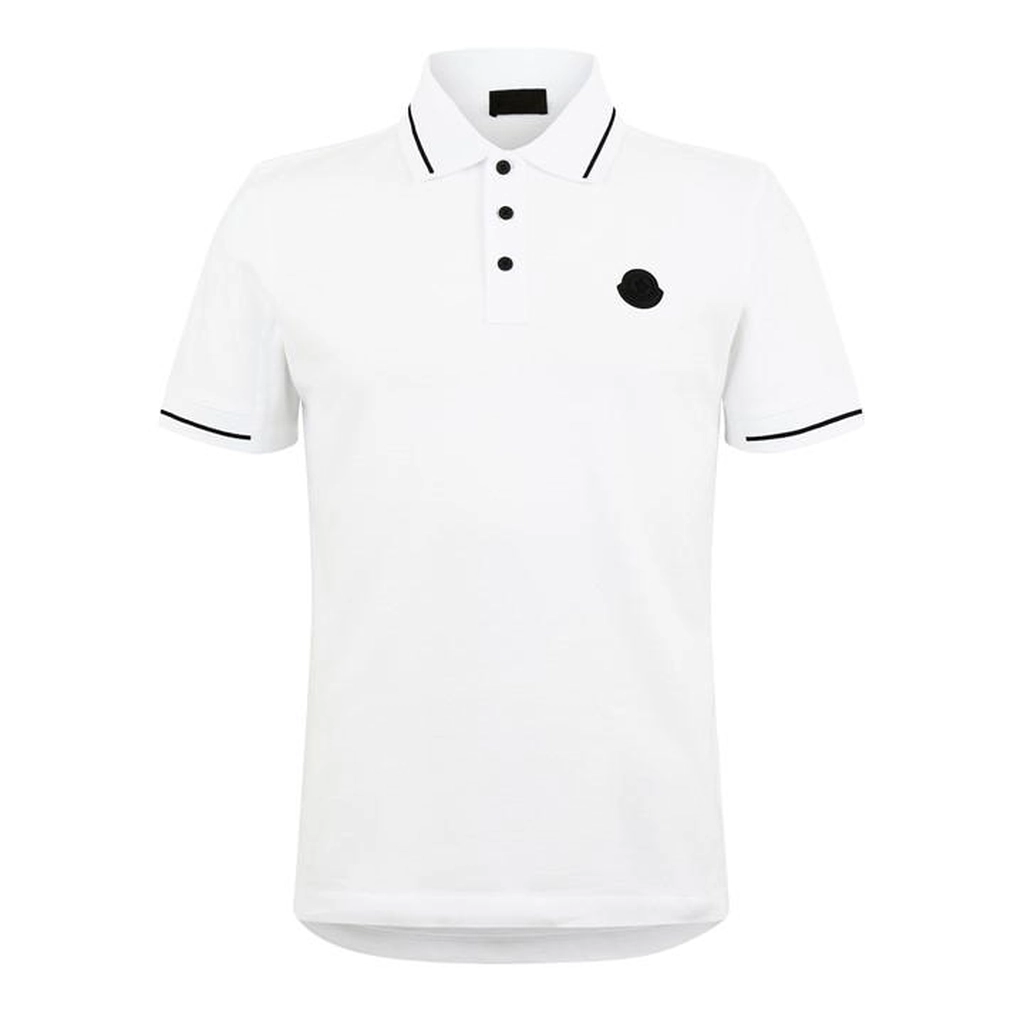 Moncler Logo Patch Smart Polo Shirt - White