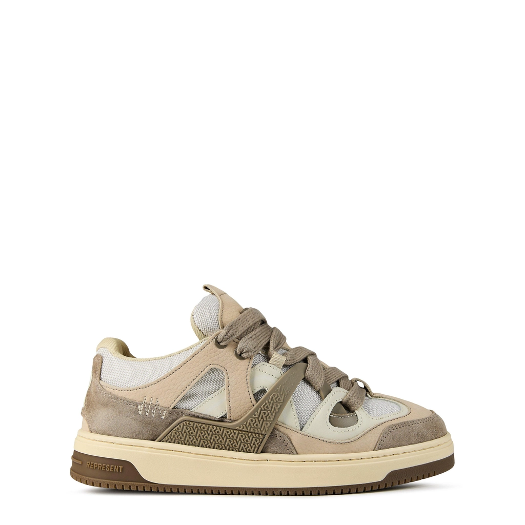 Represent Bully Panelled Canvas Sneakers - Wash Taupe/Cash