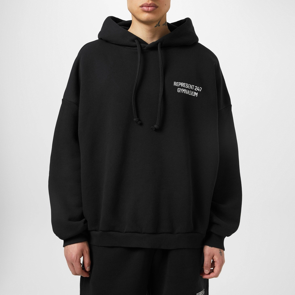 Represent Gymnasium Hoodie - Off Black