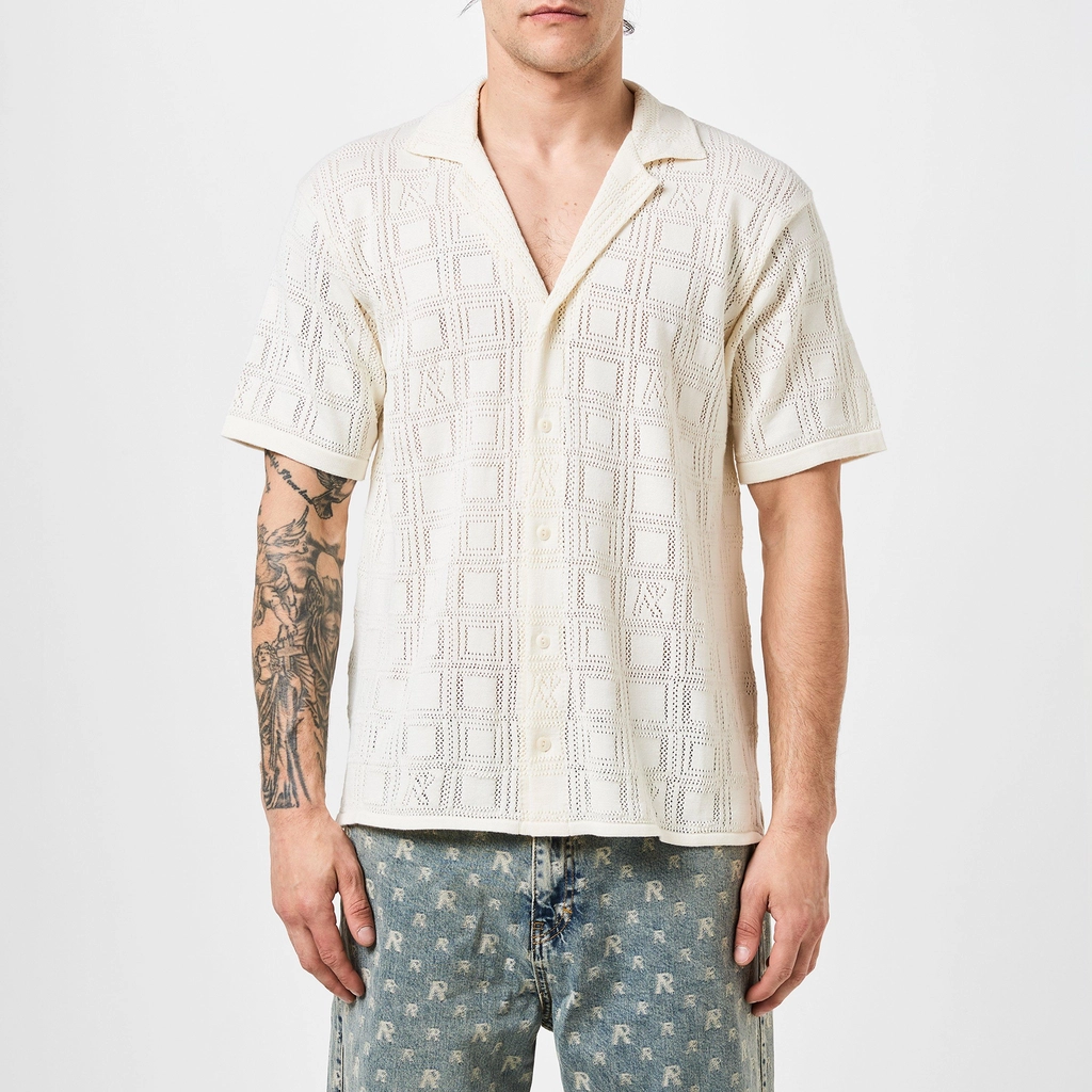 Represent Lace Knit Shirt - Chalk