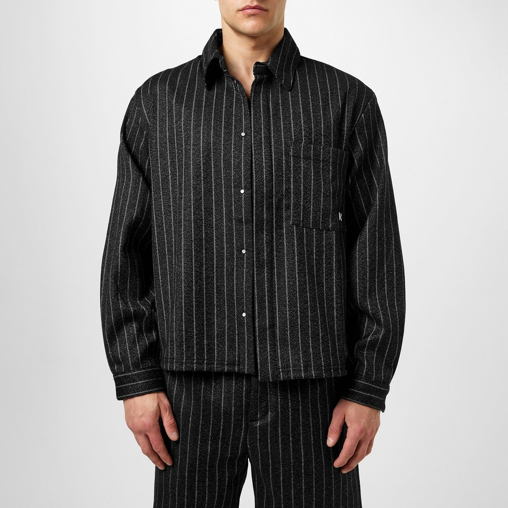 Represent Pinstripe Tailored Shirt - Black Pinstripe