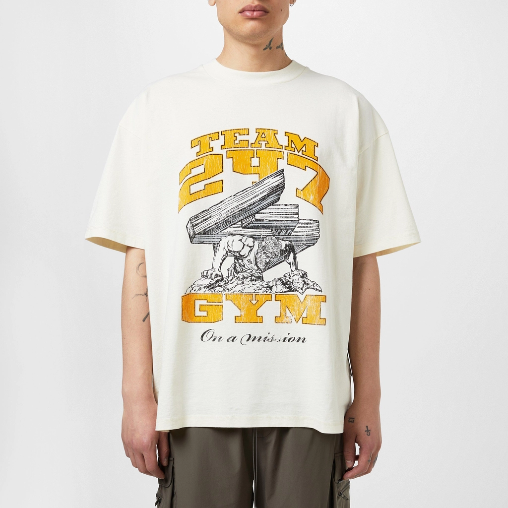 Represent Team 247 Shoulders T Shirt - Antique White