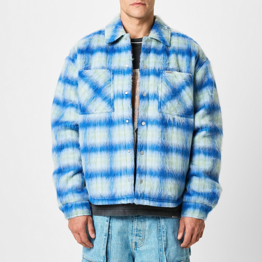 Represent Textured Overshirt - Electric Blue