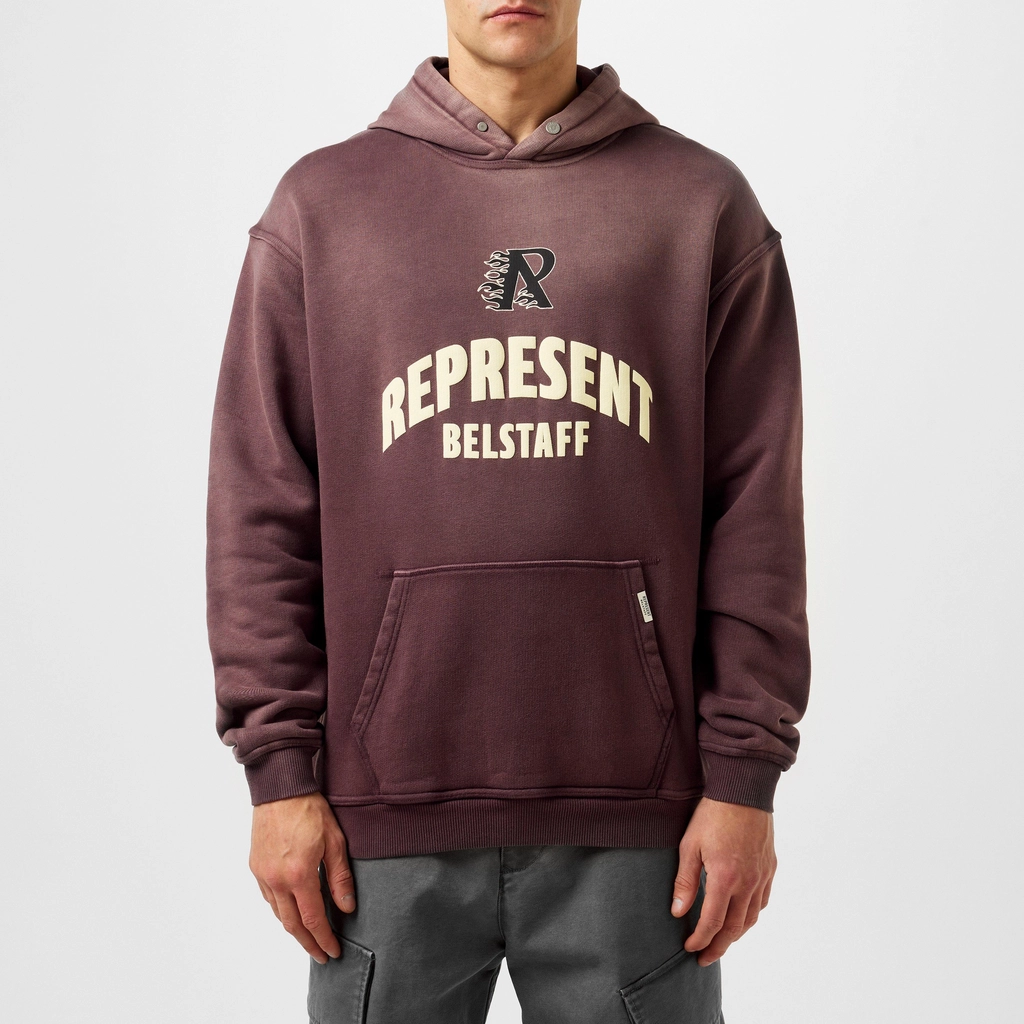 Represent X Belstaff Flame Phoenix Hoodie - Plum