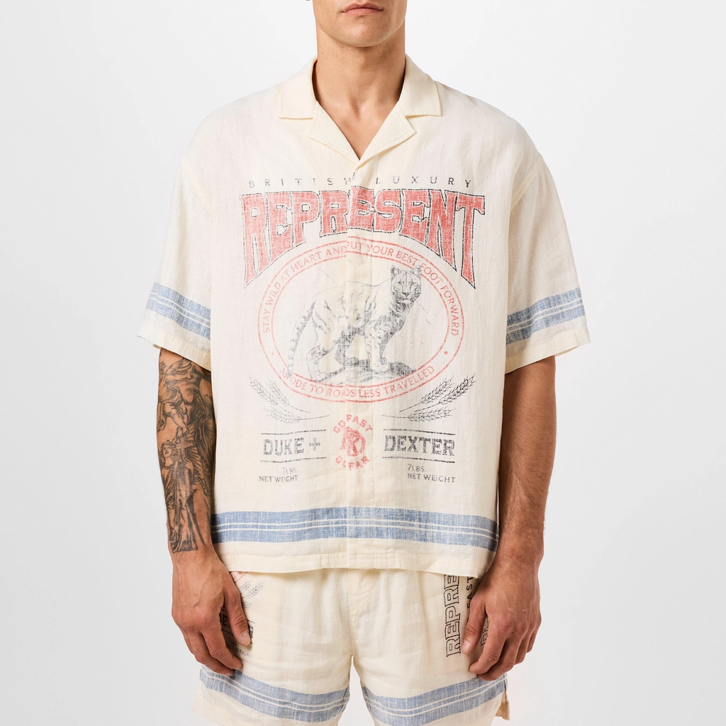 Represent X Duke + Dexter Lion Shirt - Ecru