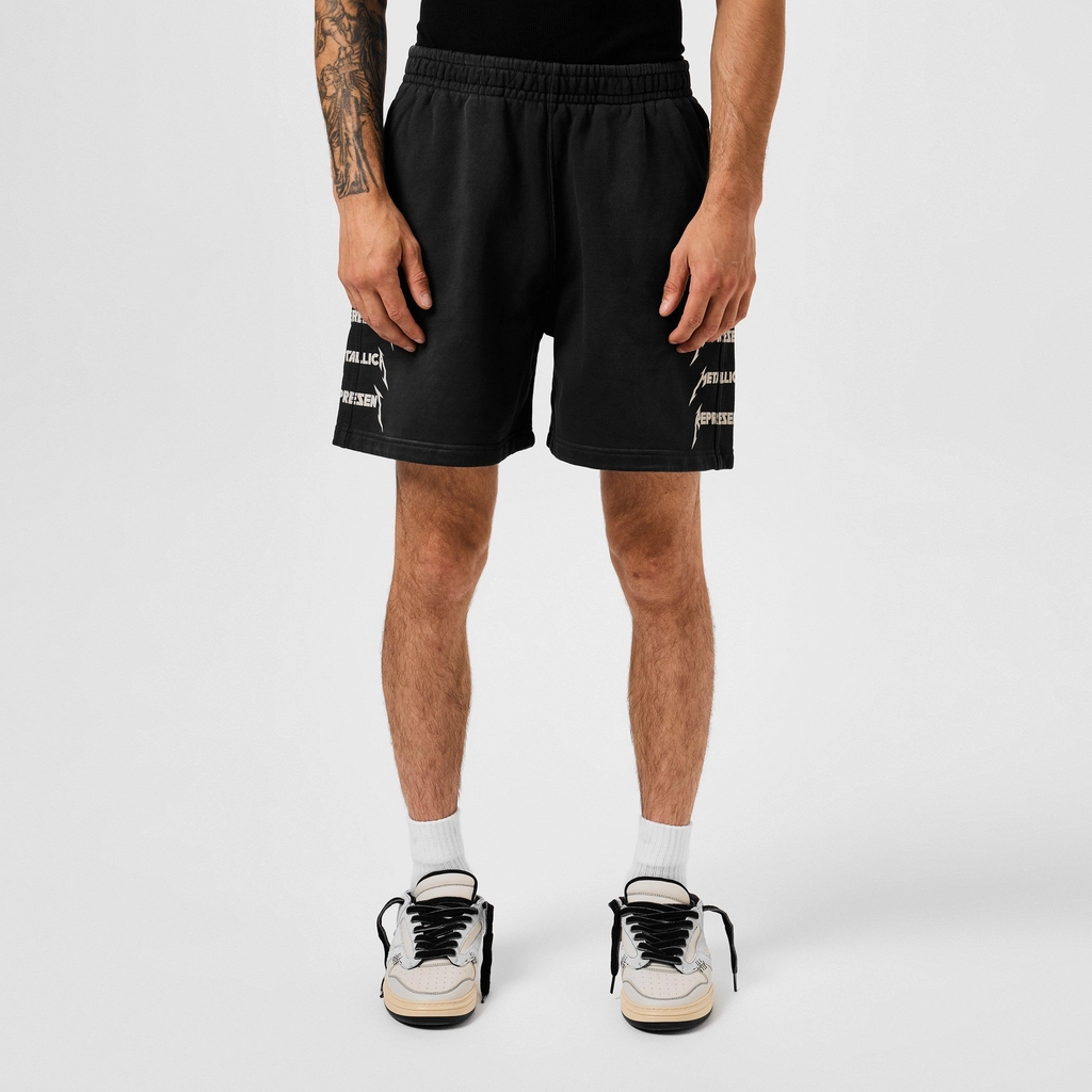 Represent X Metallica 40 Year Anniversary Shorts - Stain Black