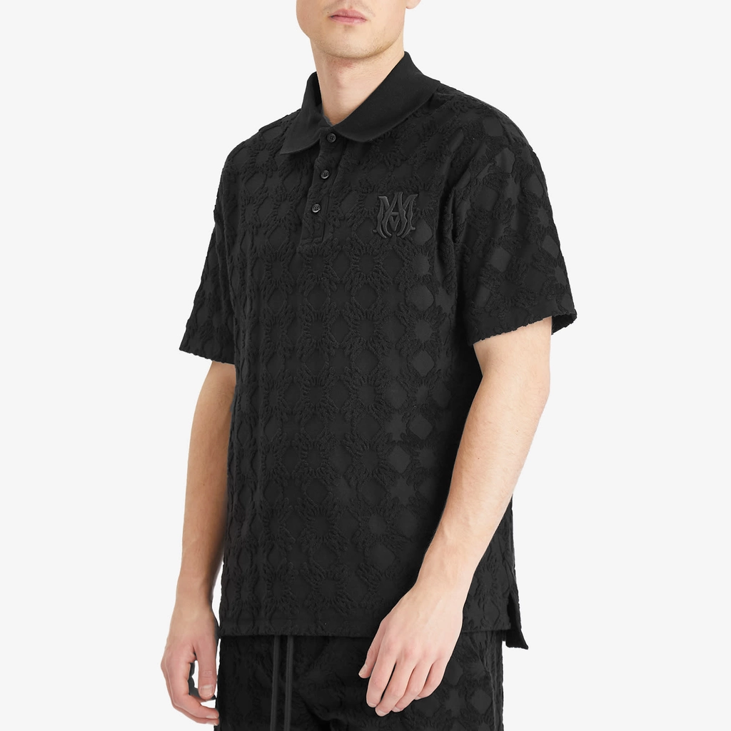AMIRI Men's MA Quad Toweling Polo Black