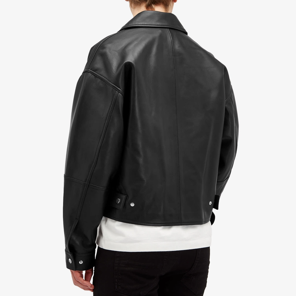 AMIRI Men's Ma Quad Leather Work Jacket Black