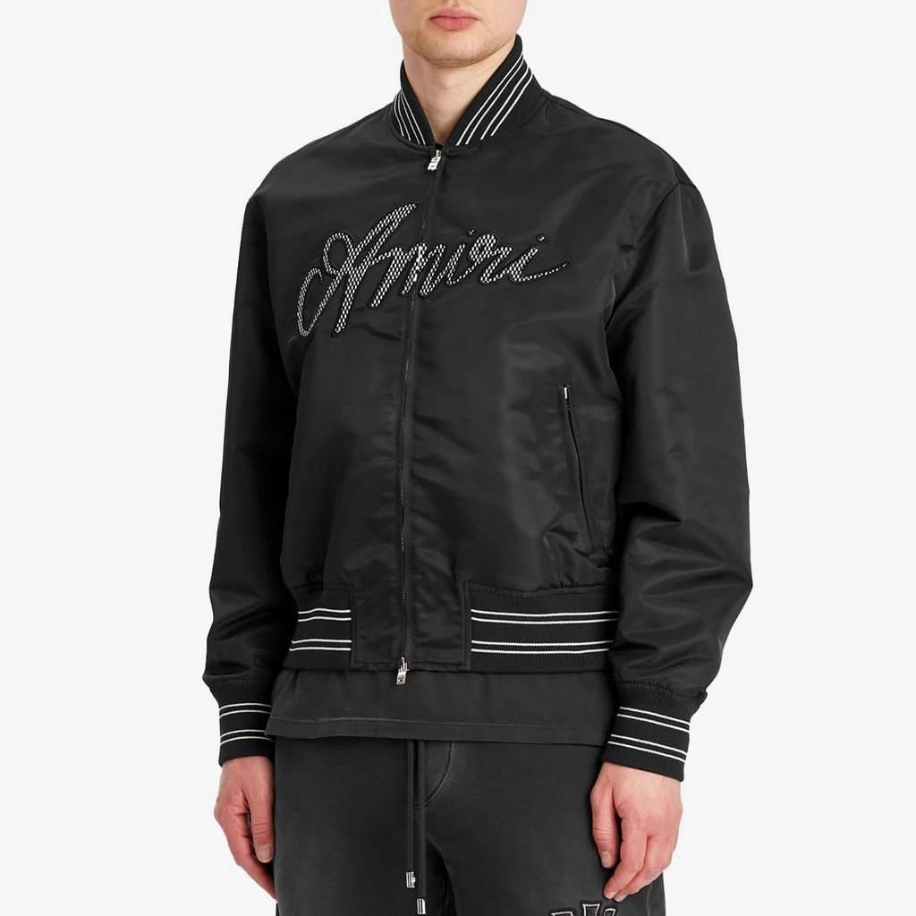 AMIRI Men's  Men's Script Bomber Jacket Black