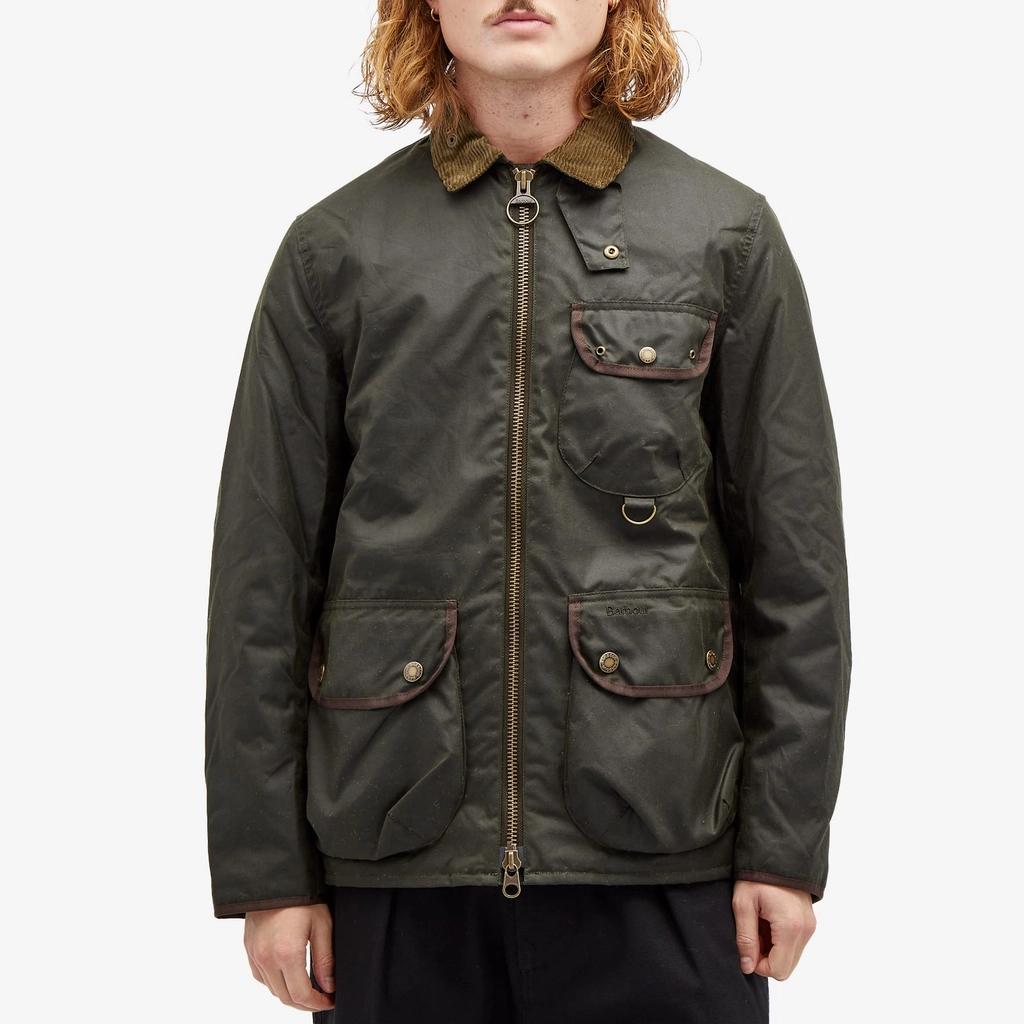Barbour Men's Angler Wax Jacket Fern