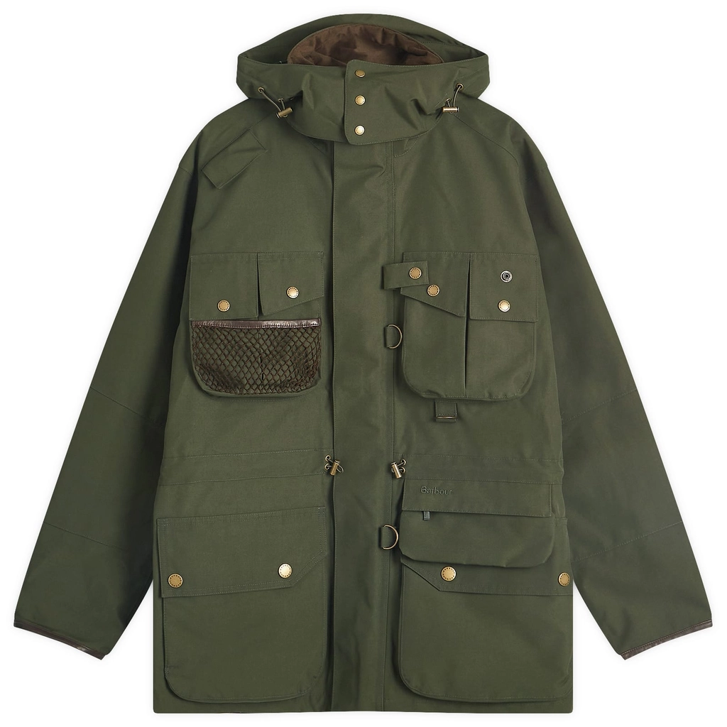 Barbour Men's Heritage + Dryfly Waterproof Jacket Sage