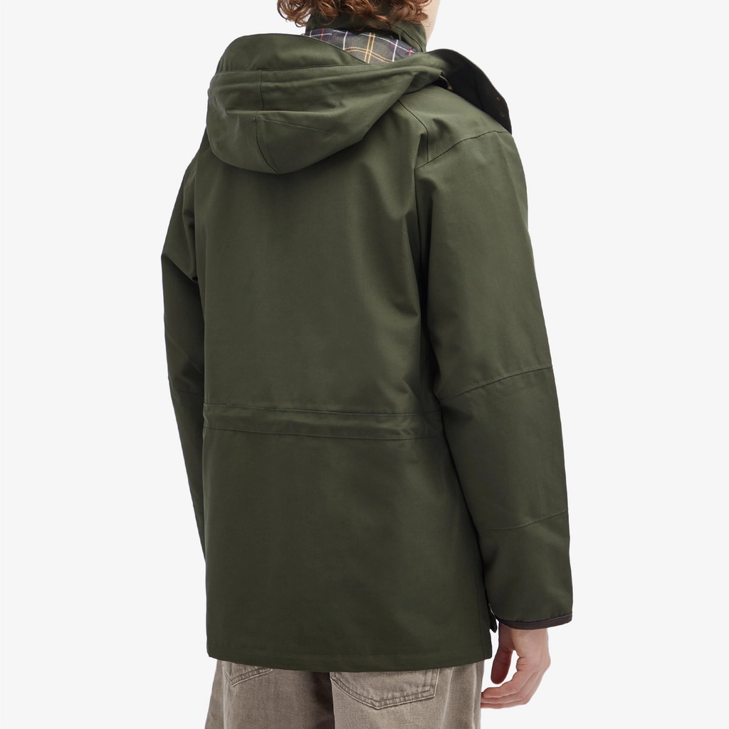 Barbour Men's Heritage + Dryfly Waterproof Jacket Sage