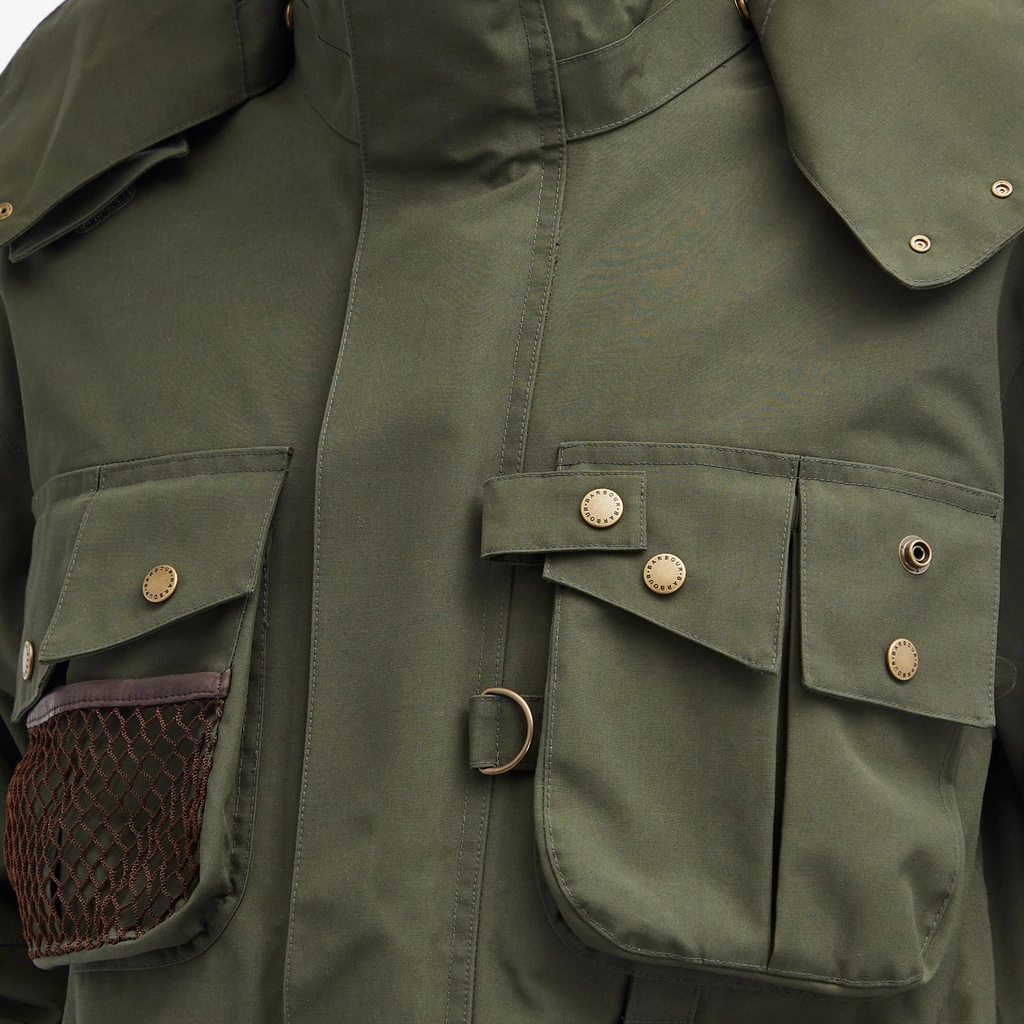 Barbour Men's Heritage + Dryfly Waterproof Jacket Sage