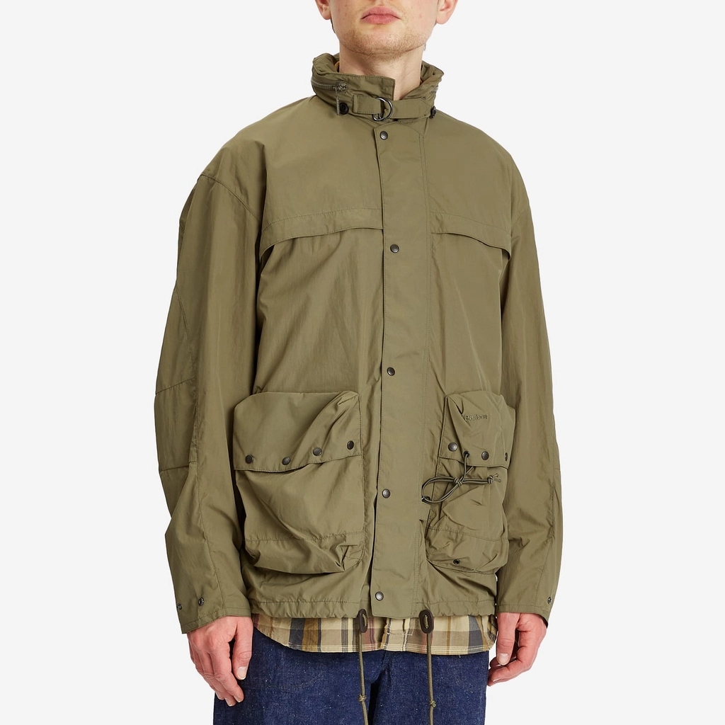 Barbour Men's Heritage+ Modified Durham Showerproof Jacket Burnt Olive