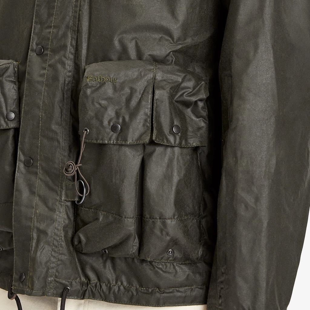 Barbour Men's Heritage+ Modified Durham Wax Jacket Archive Olive