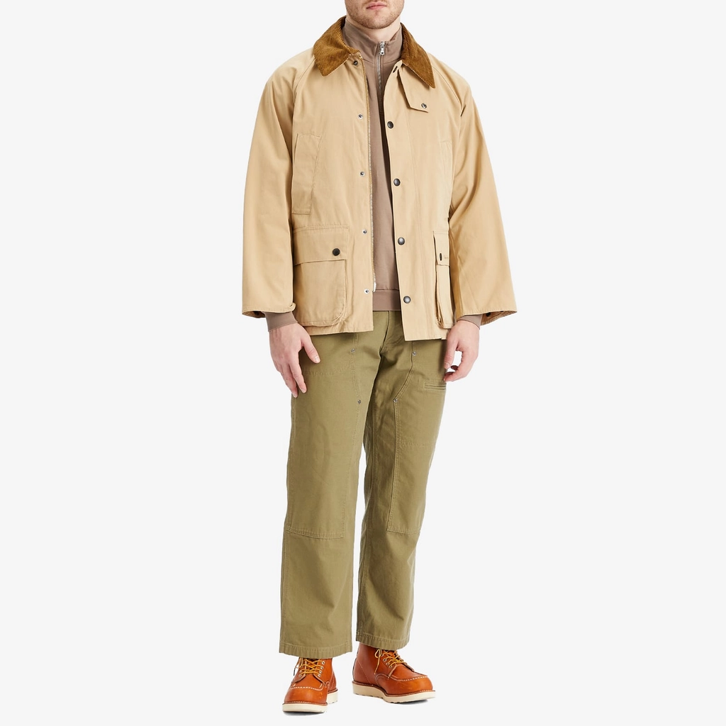 Barbour Men's OS Peached Bedale Casual Jacket Stone