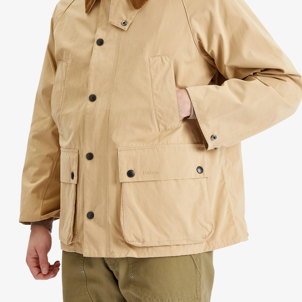 Barbour Men's OS Peached Bedale Casual Jacket Stone