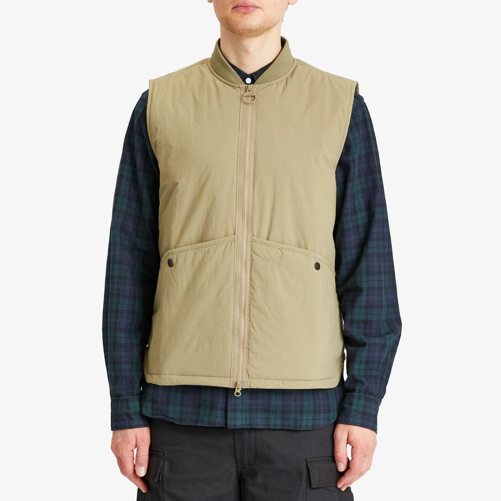 Barbour Men's Re-Engineered Liddedale Gilet Bleached Olive