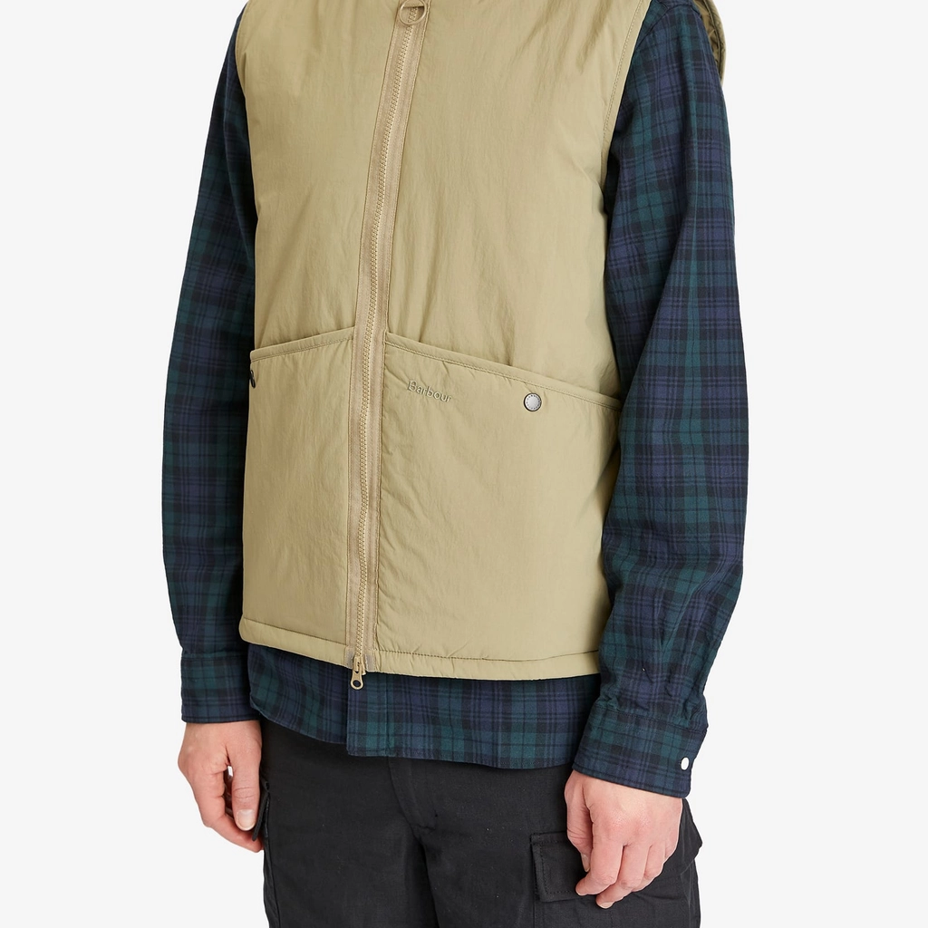 Barbour Men's Re-Engineered Liddedale Gilet Bleached Olive