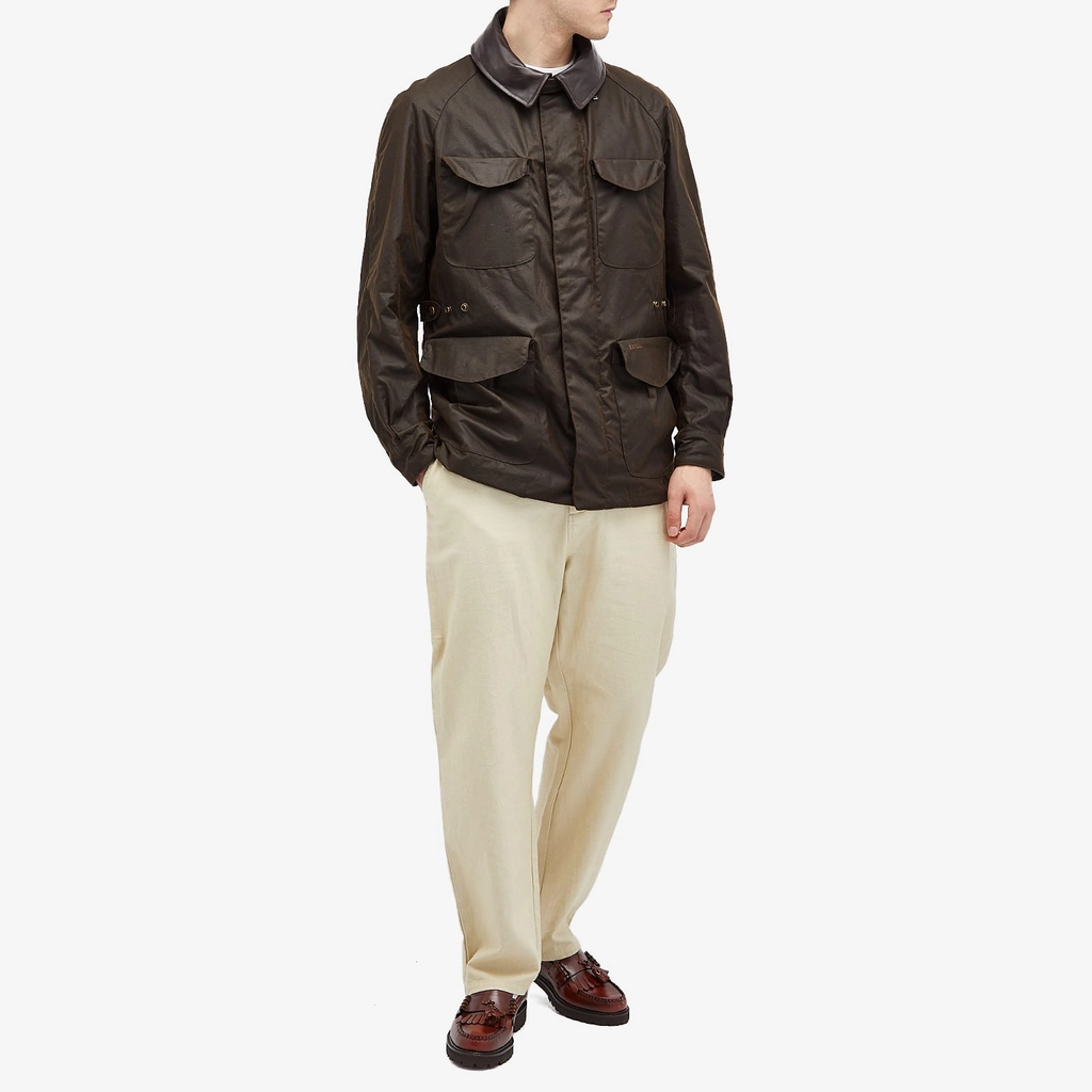 Barbour Men's TO KI TO Horse Riding Wax Jacket Olive