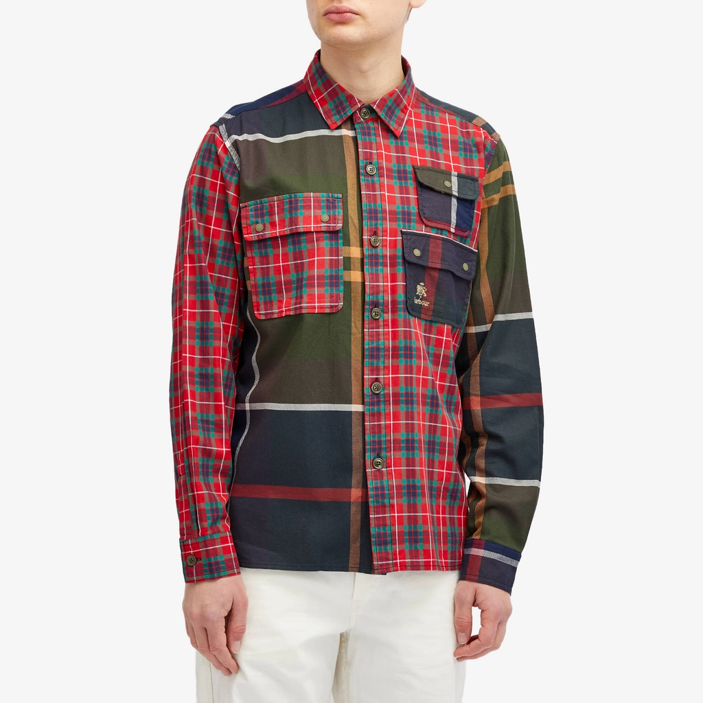Barbour Men's x Baracuta Relaxed Patchwork Shirt Tartan Mix