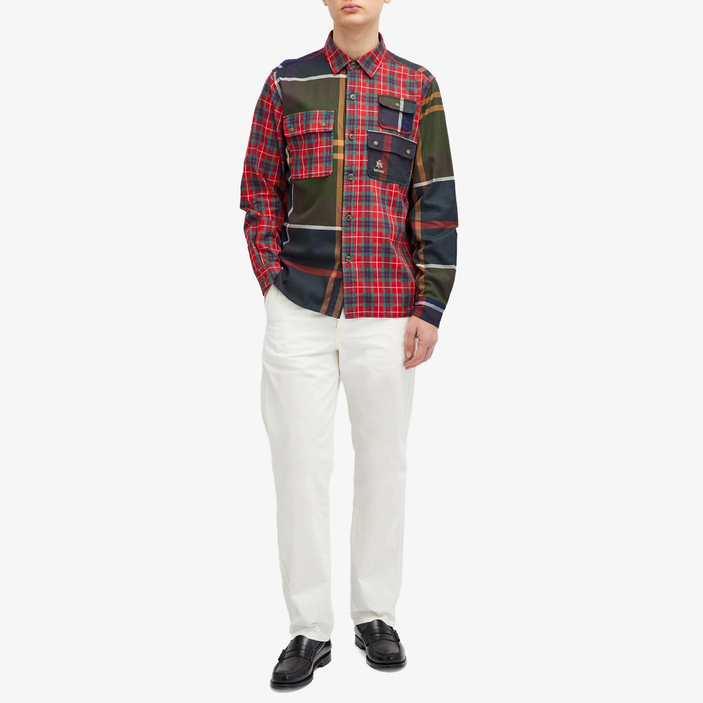 Barbour Men's x Baracuta Relaxed Patchwork Shirt Tartan Mix