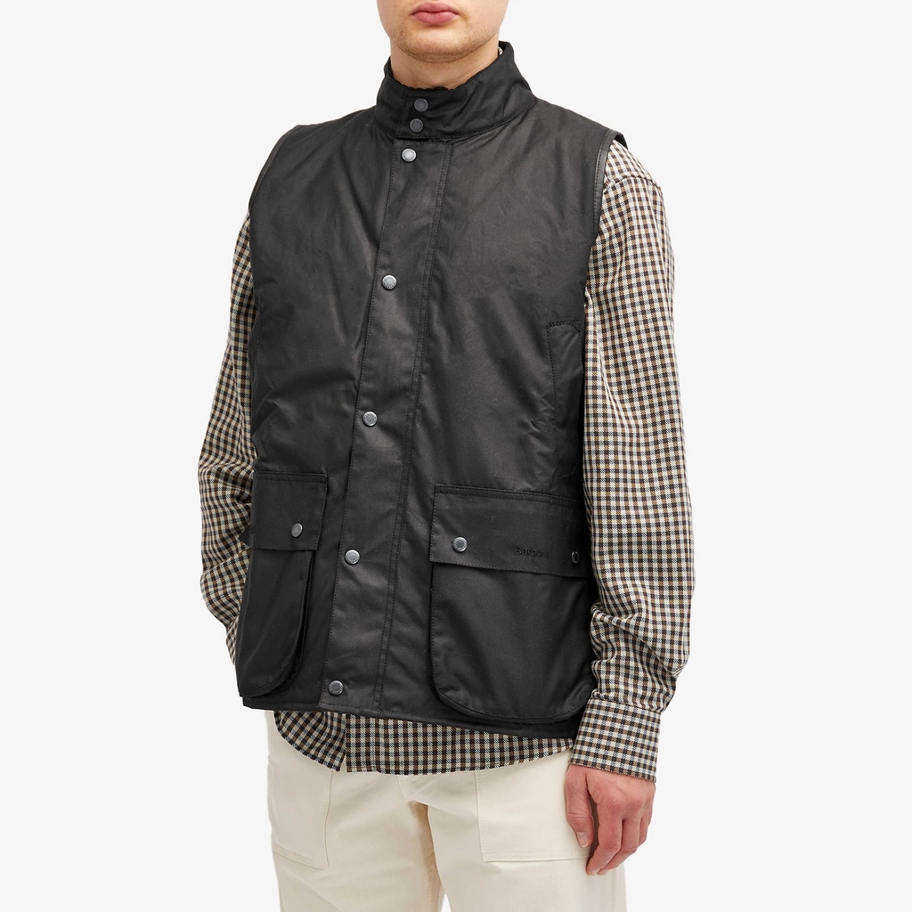 Barbour Men's x Baracuta Wax Gilet Black