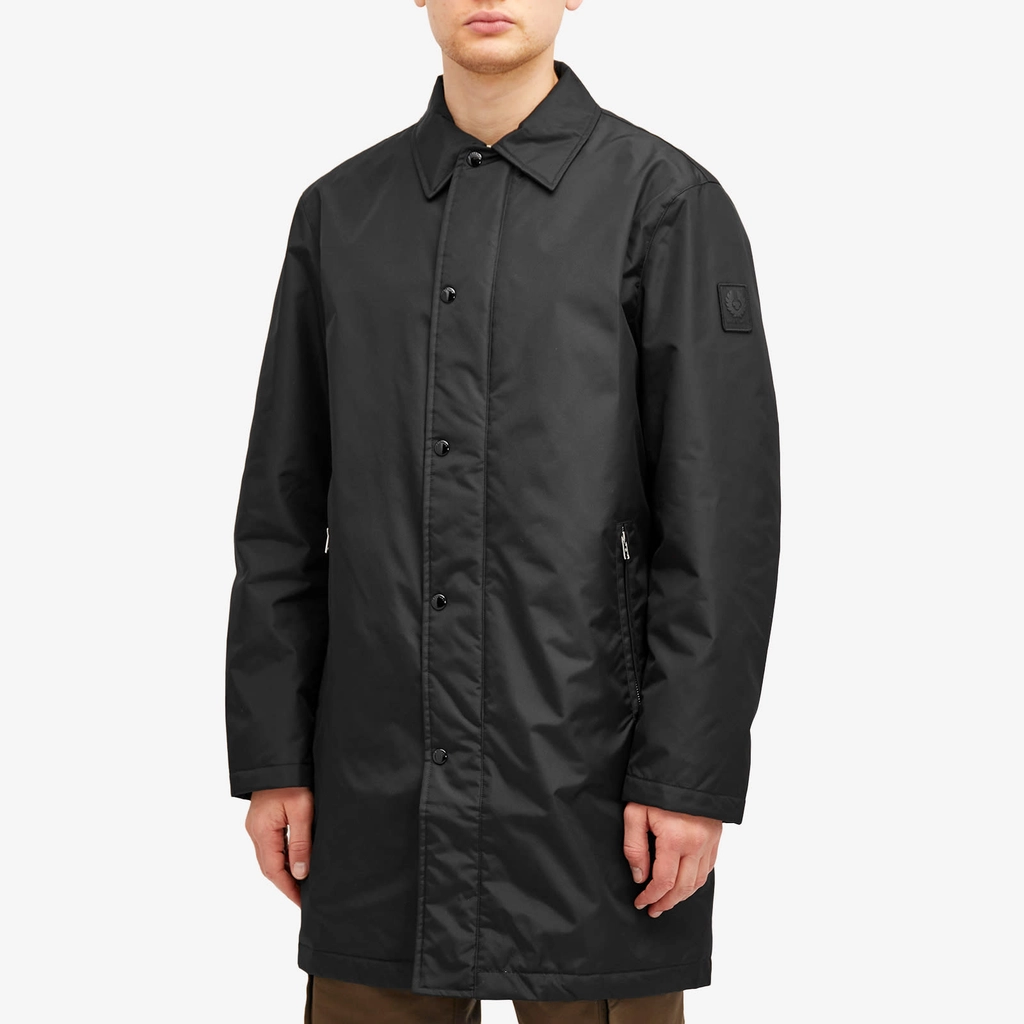Belstaff Men's Drill Nylon Shell Coat Black