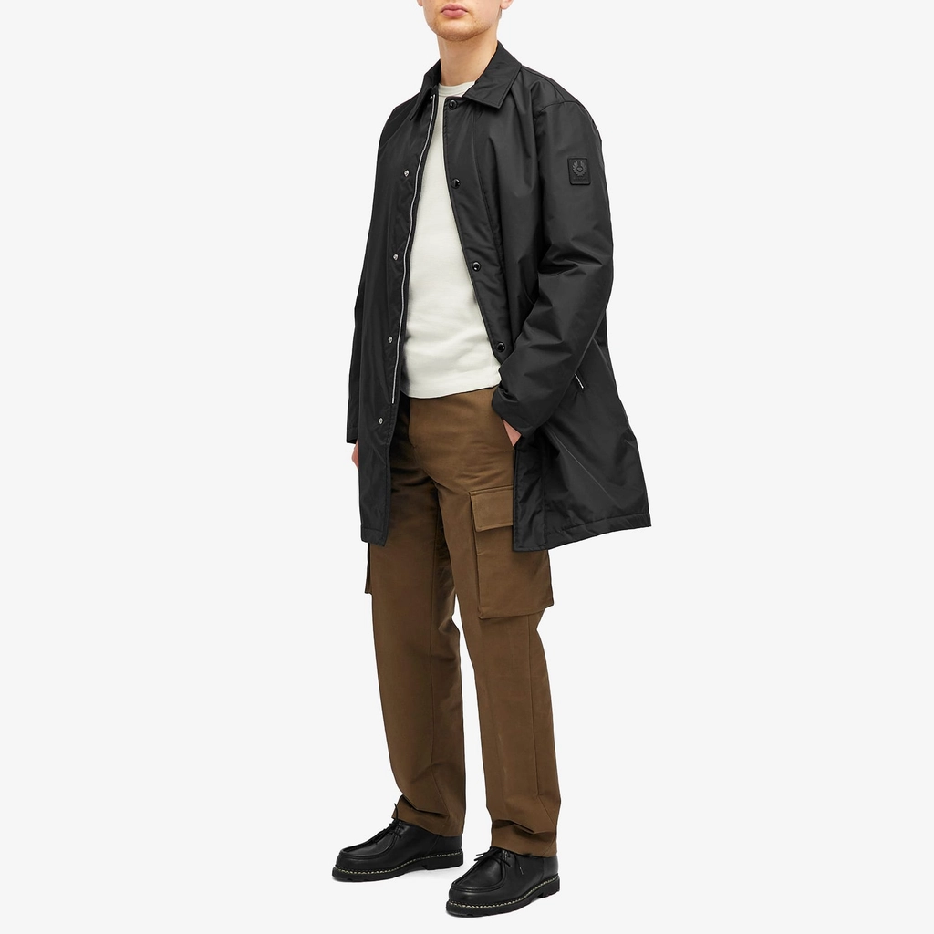 Belstaff Men's Drill Nylon Shell Coat Black