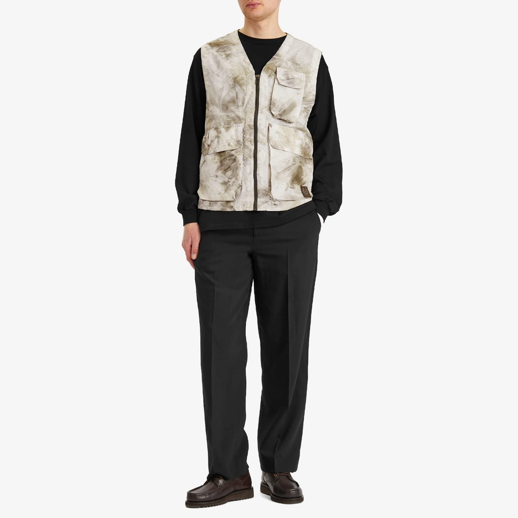 Belstaff Men's Riverbed Camo Ripstop Hithe Gilet Stone Beige