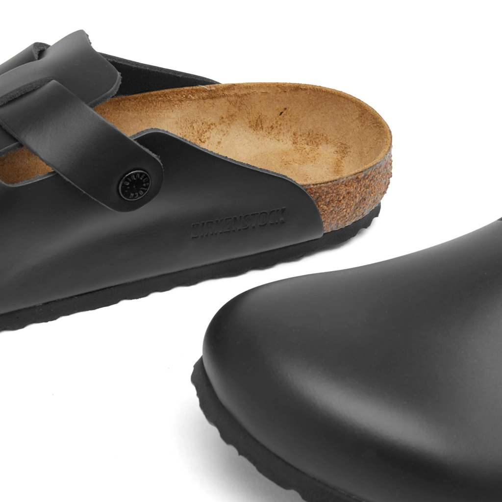 Birkenstock Boston Black Smooth Leather