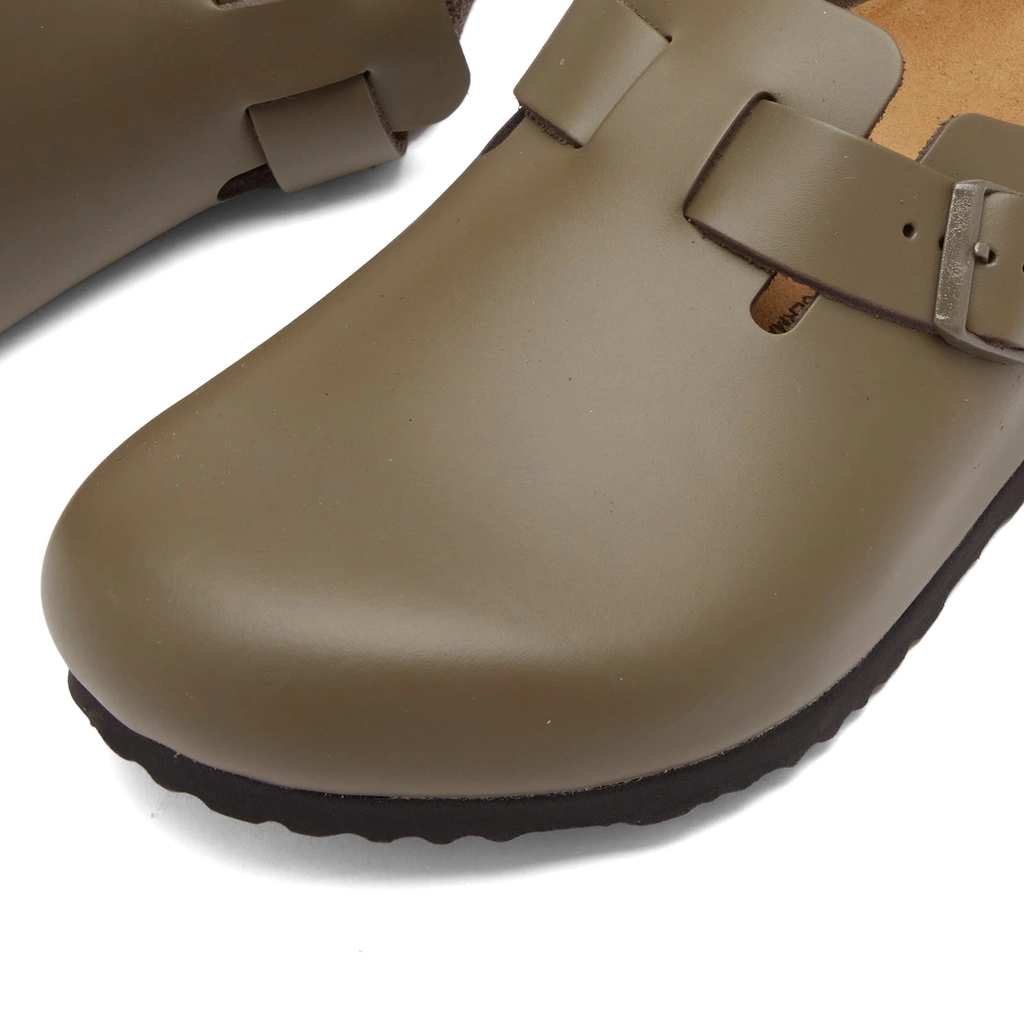 Birkenstock Men's Boston Concrete Grey Smooth Leather