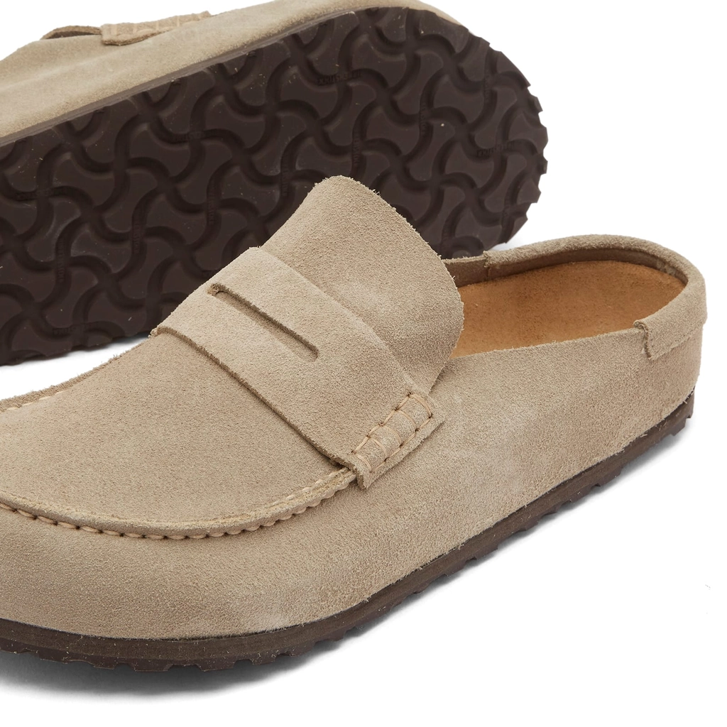 Birkenstock Men's Naples Wrapped Taupe Suede