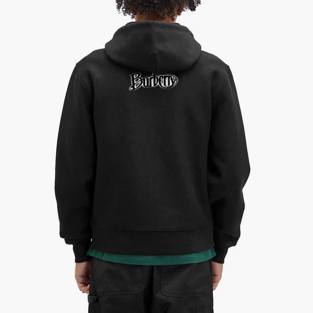 Burberry Men's Archive Back Logo Hoodie Coal
