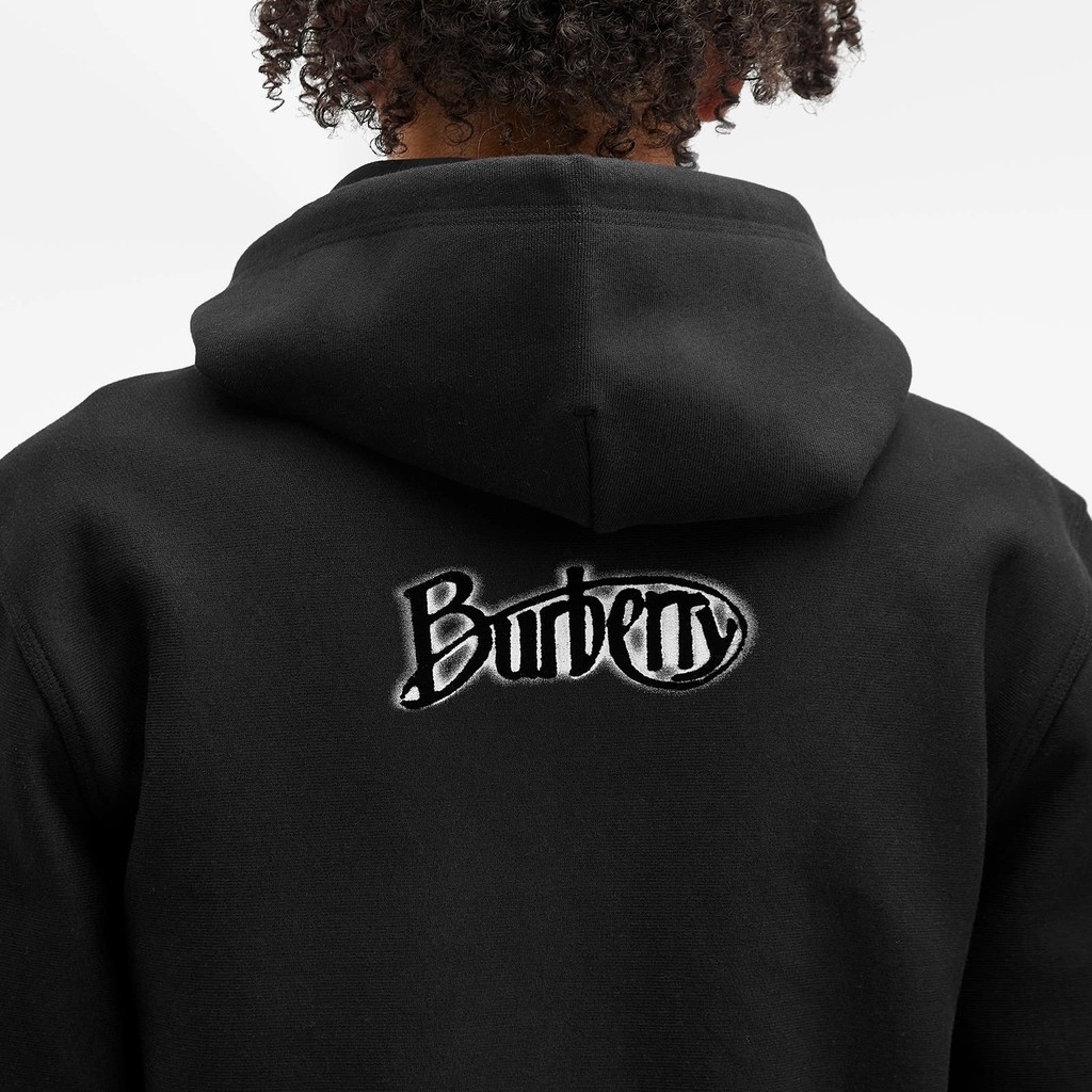 Burberry Men's Archive Back Logo Hoodie Coal
