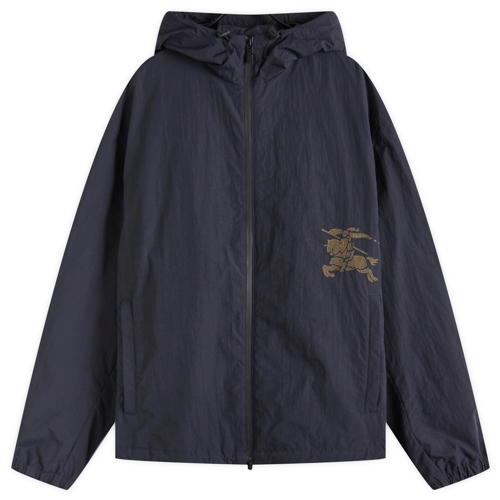 Burberry Men's Flagpole Knit Nylon Windbreaker Indigo