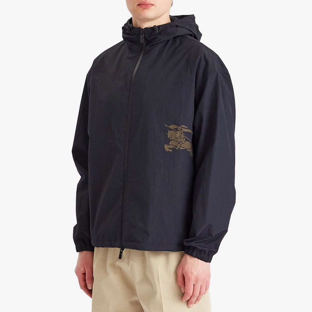 Burberry Men's Flagpole Knit Nylon Windbreaker Indigo
