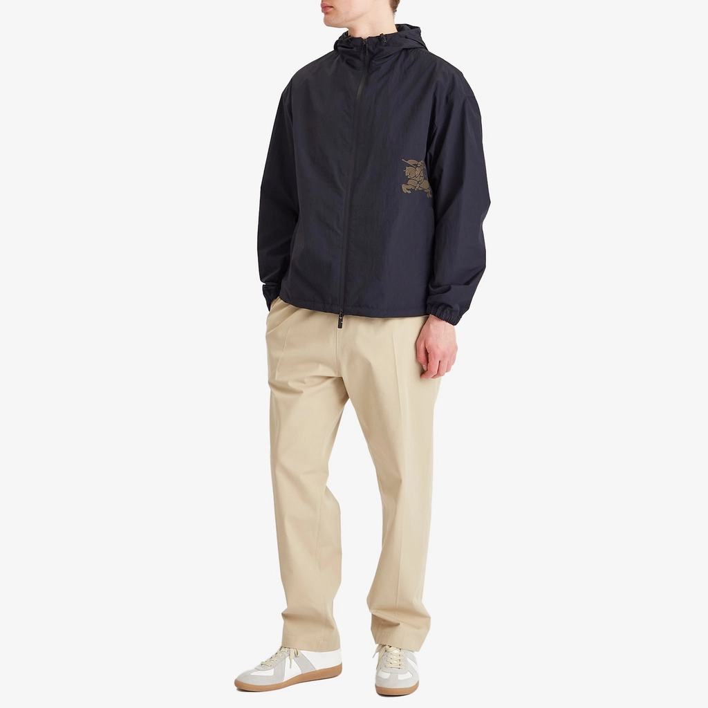 Burberry Men's Flagpole Knit Nylon Windbreaker Indigo