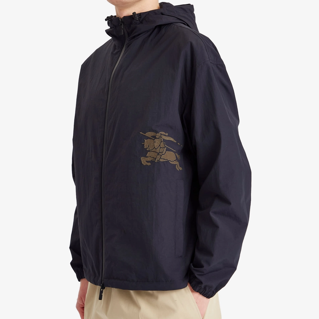 Burberry Men's Flagpole Knit Nylon Windbreaker Indigo