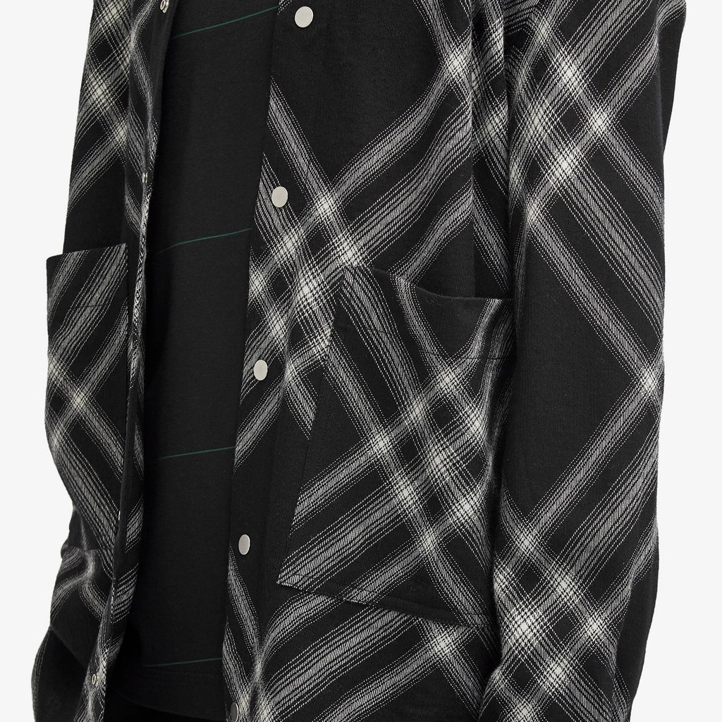 Burberry Men's Wool Check Overshirt Monochrome Check