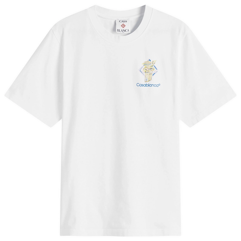 Casablanca Men's Diamond Column T-Shirt White