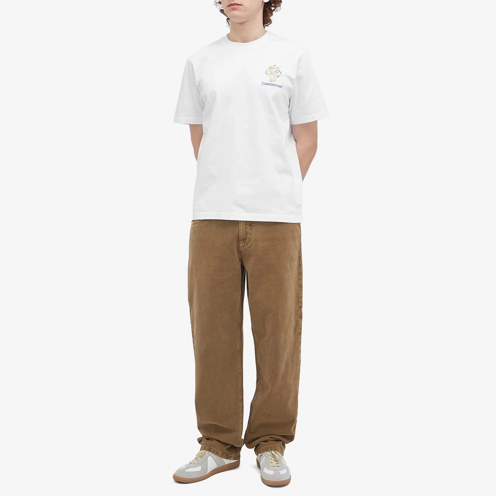 Casablanca Men's Diamond Column T-Shirt White